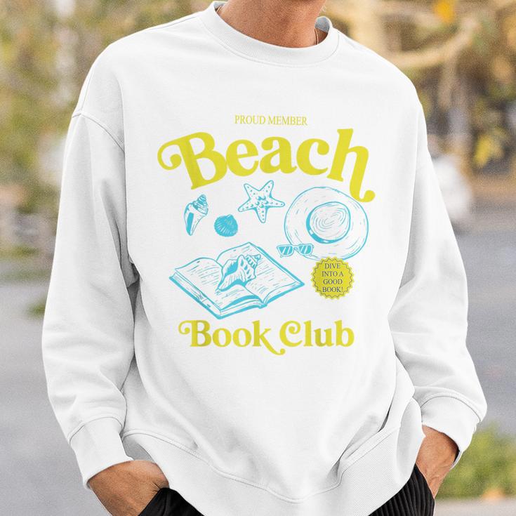 Proud Member Beach Book Club Retro Vintage Summer Bookish Sweatshirt Gifts for Him