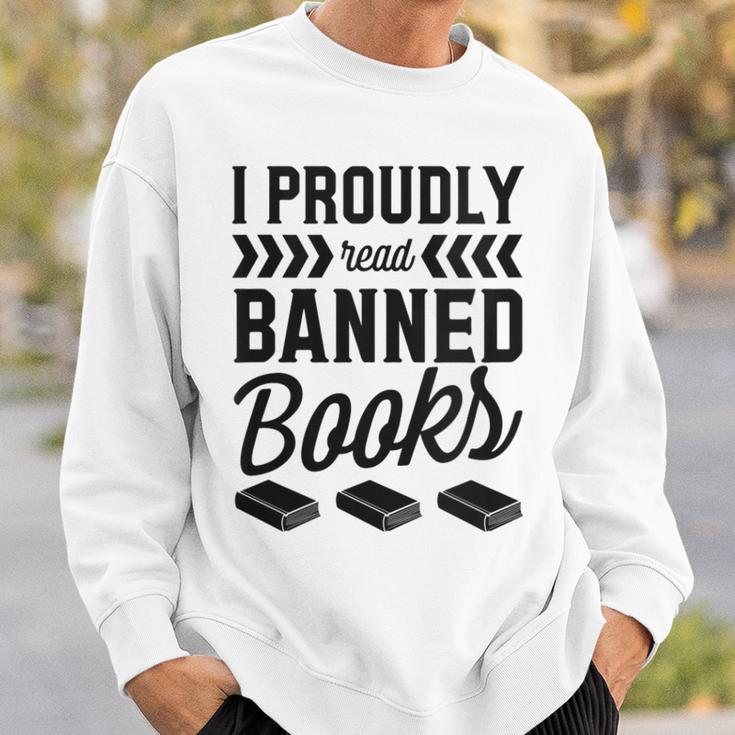 I Proudly Read Banned Books Librarian Literary Advocate Sweatshirt Gifts for Him