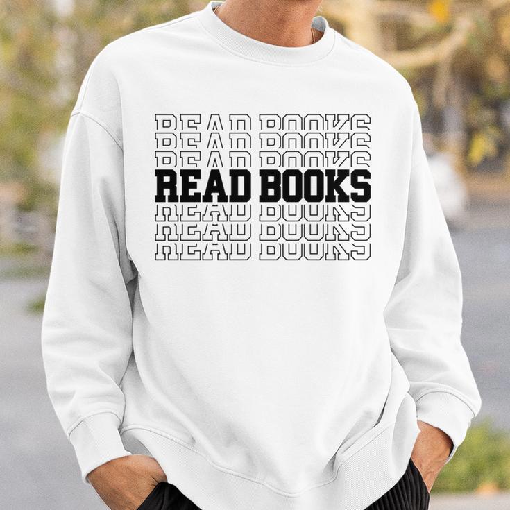Read Books Cool Book Lover Reading Retro Vintage Sweatshirt Gifts for Him