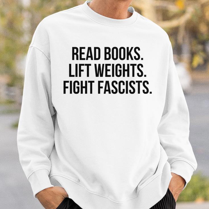 Read Books Lift Weights Fight Fascists Premium Tri-Blend Sweatshirt Gifts for Him Read Books Lift Weights Fight Fascists Premium Tri-Blend Sweatshirt Gifts for Him