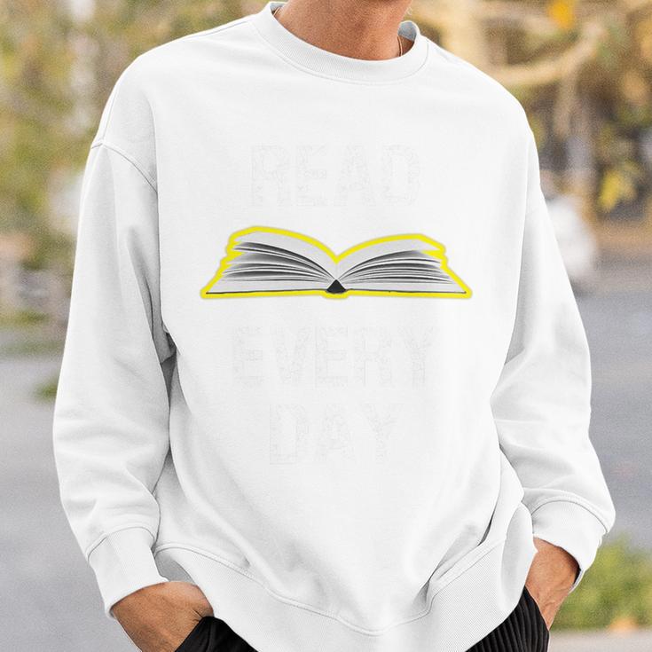 Read Every Day Teacher Reading School Book Club Literacy Premium Tri-Blend Sweatshirt Gifts for Him