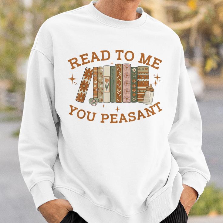 Read To Me You Peasant Book Lover Bookish Baby Sweatshirt Gifts for Him