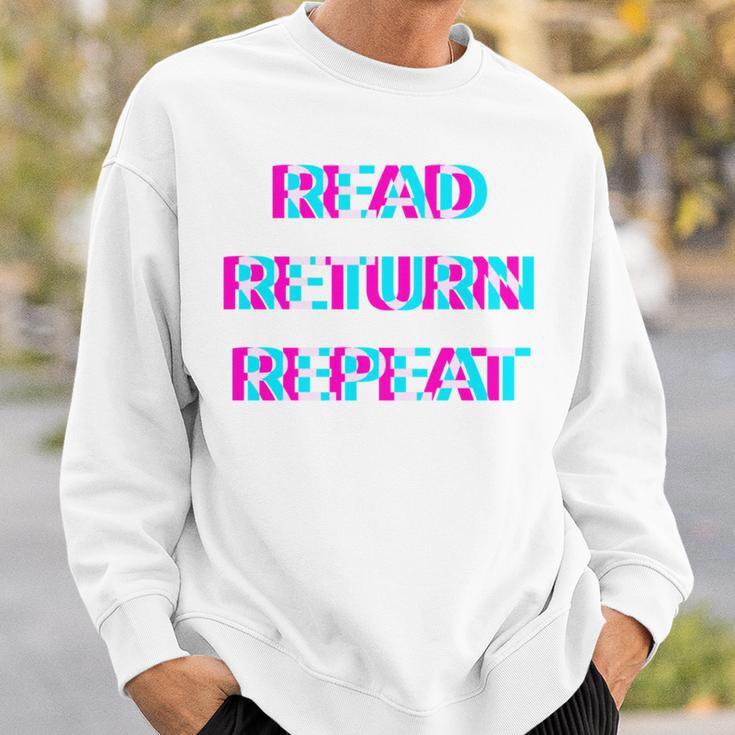 Read Return Repeat Bookworm Reading Teacher Librarian Book Sweatshirt Gifts for Him