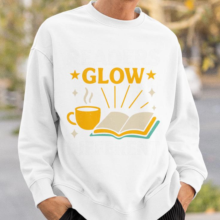 Readers Glow Different Book Lover Reading Premium Tri-Blend Sweatshirt Gifts for Him