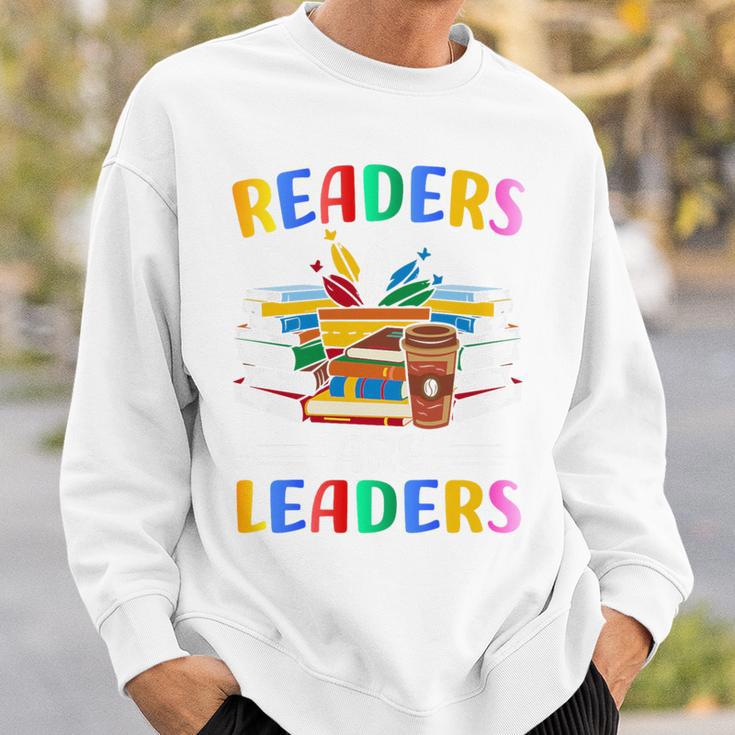 Readers Are Leaders Book Lover Reading Mom Premium Tri-Blend Sweatshirt Gifts for Him