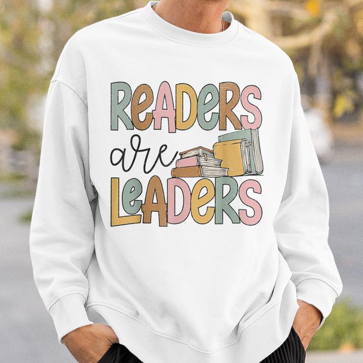 Readers Are Leaders Reading Book Lovers Teacher Women Kids Sweatshirt Gifts for Him Readers Are Leaders Reading Book Lovers Teacher Women Kids Sweatshirt Gifts for Him