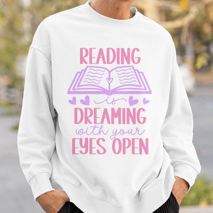Reading Is Dreaming With Your Eyes Open Cute Quote Books Premium Tri-Blend Sweatshirt Gifts for Him Reading Is Dreaming With Your Eyes Open Cute Quote Books Premium Tri-Blend Sweatshirt Gifts for Him