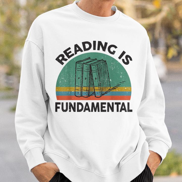 Reading Is Fundamental For Teacher Nerdy Book Lover Sweatshirt Gifts for Him