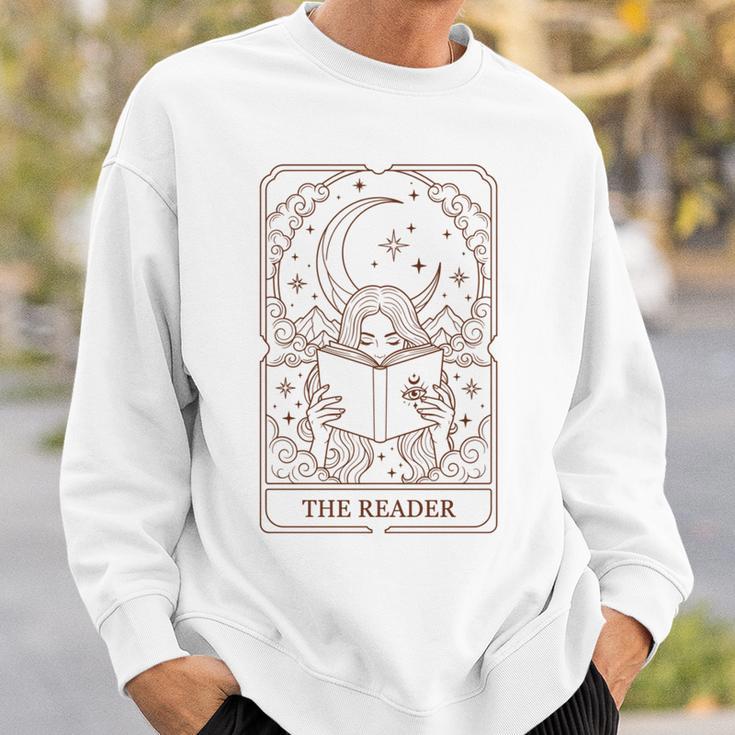 Reading Squad Book Lover Bookish The Reader Tarot Card Sweatshirt Gifts for Him