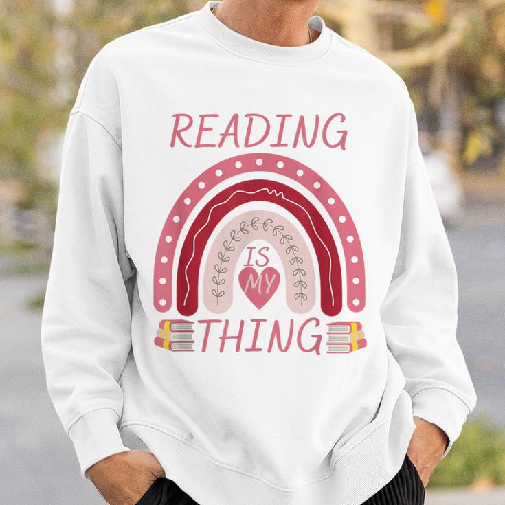Reading Is My Thing Book Bookworm Teacher Rainbow Girl Sweatshirt Gifts for Him Reading Is My Thing Book Bookworm Teacher Rainbow Girl Sweatshirt Gifts for Him