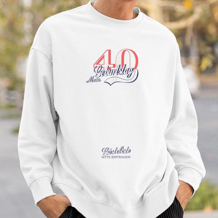 Retro 40th Birthday Guest List Guest Book 40th Birthday Sweatshirt Gifts for Him