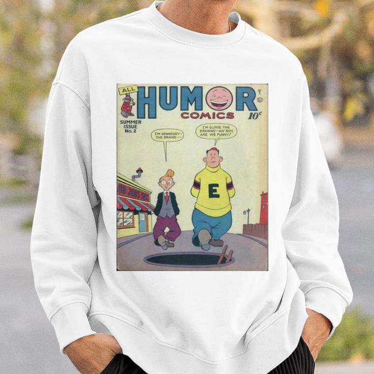 Retro Vintage Distressed Comic Book Humor Original Print Sweatshirt Gifts for Him
