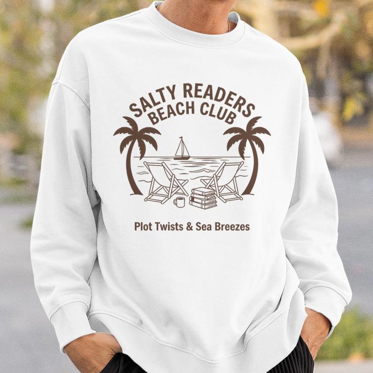 Salty Readers Beach Club Books Plot Twists & Sea Breezes Premium Tri-Blend Sweatshirt Gifts for Him Salty Readers Beach Club Books Plot Twists & Sea Breezes Premium Tri-Blend Sweatshirt Gifts for Him