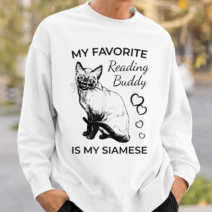 Siamese Cat Reading And Books Sweatshirt Gifts for Him Siamese Cat Reading And Books Sweatshirt Gifts for Him