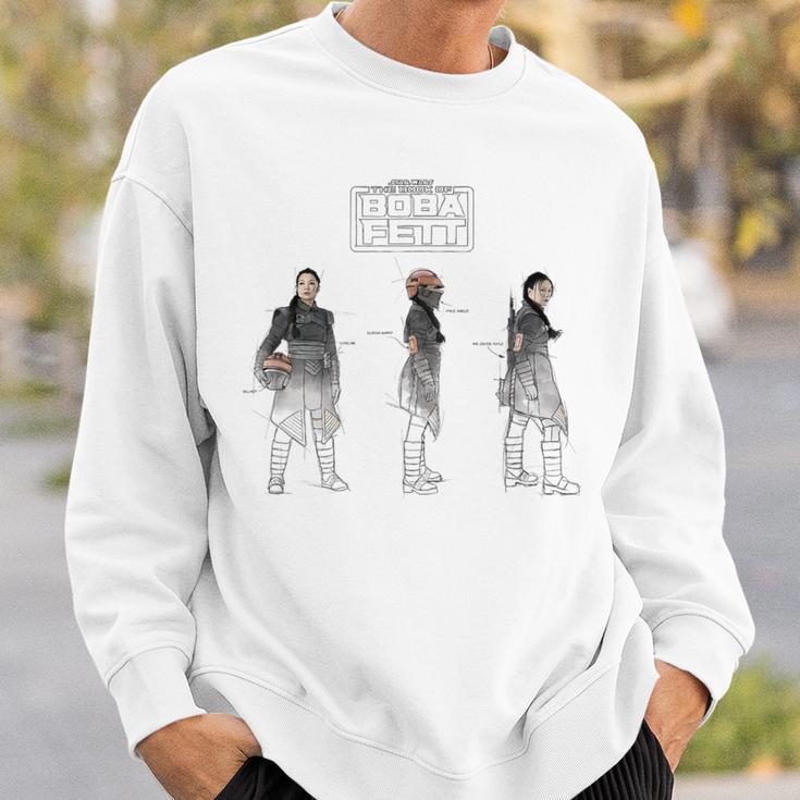 Star Wars The Book Of Boba Fett Fennec Painted Sketches Sweatshirt Gifts for Him