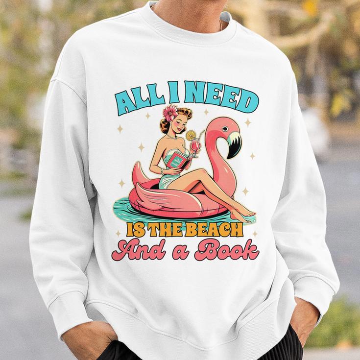 Summer Reading Book Lover All Need Is The Beach & A Book Premium Tri-Blend Sweatshirt Gifts for Him