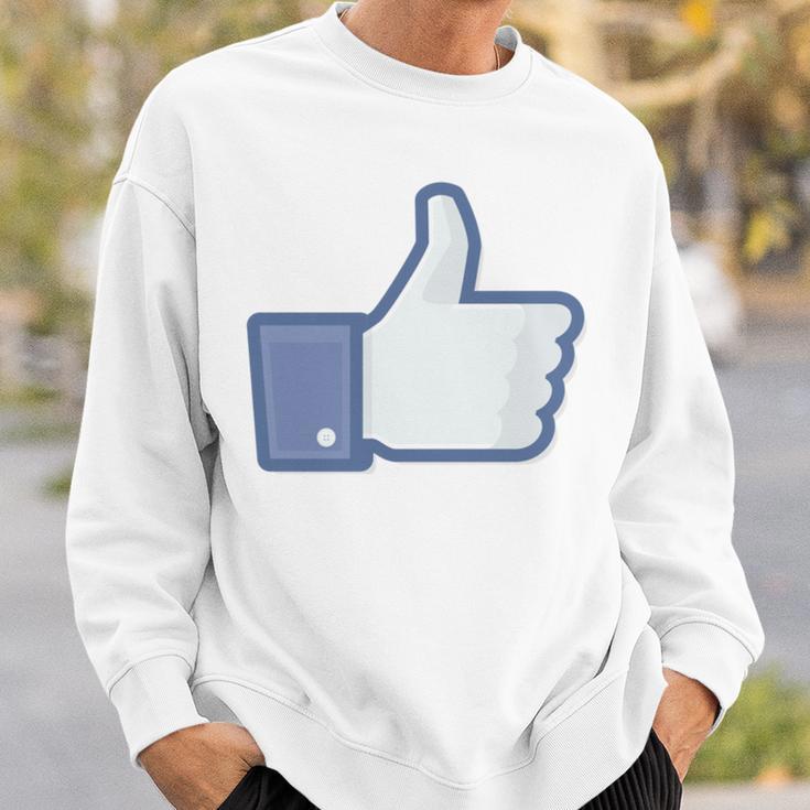 Thumbs Up Like Face Book Icon Sweatshirt Gifts for Him