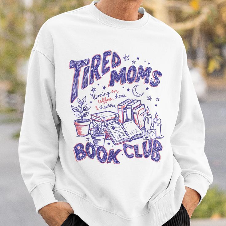 Tired Moms Book Club Bookish Booktrovert Coffee Mother's Day Sweatshirt Gifts for Him