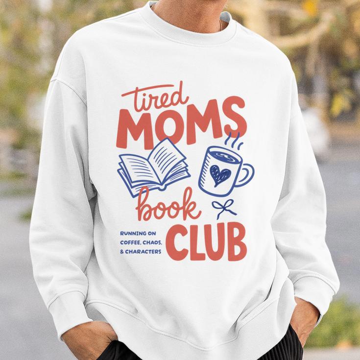Tired Moms Book Club Mother’s Day Trendy Reading Lover Comfort Colors Crop Top Sweatshirt Gifts for Him
