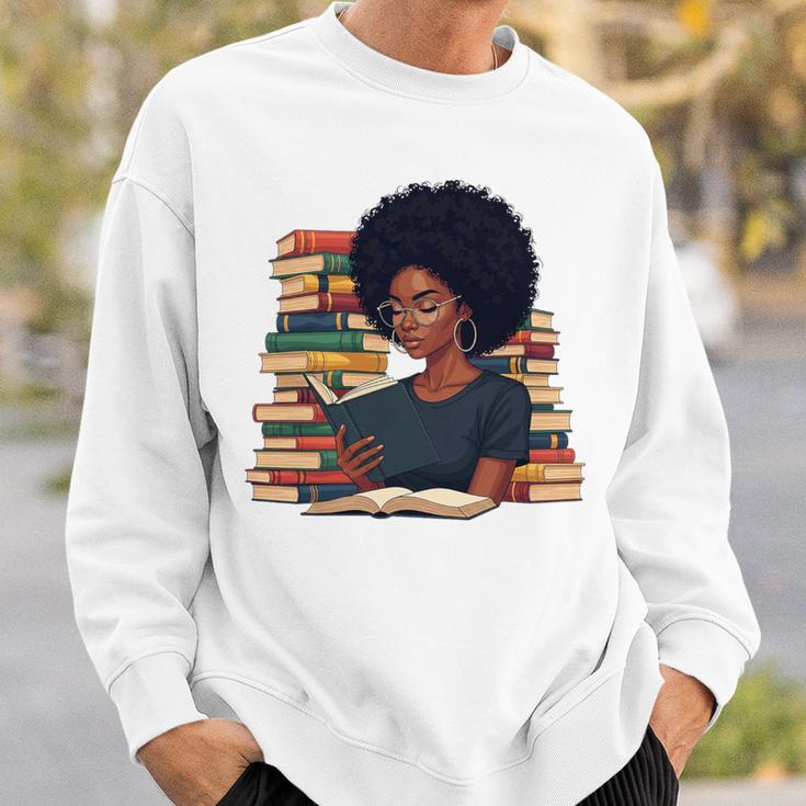 History Month Afro Women Girls Book Lover Librarian Premium Tri-Blend Sweatshirt Gifts for Him