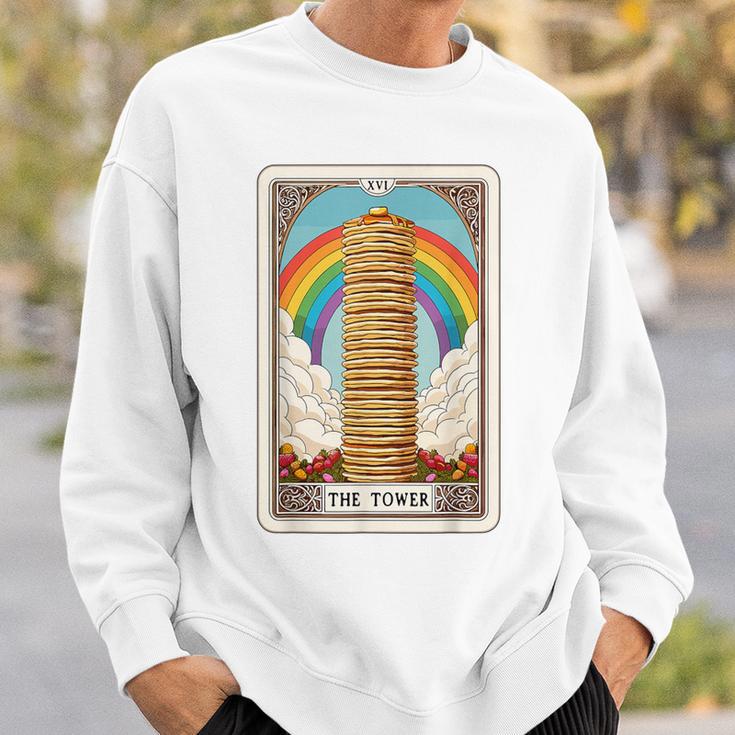 The Tower タロットカード パンケーキタワー 朝食 恋人 パンケーキ スウェットシャツ 彼への贈り物