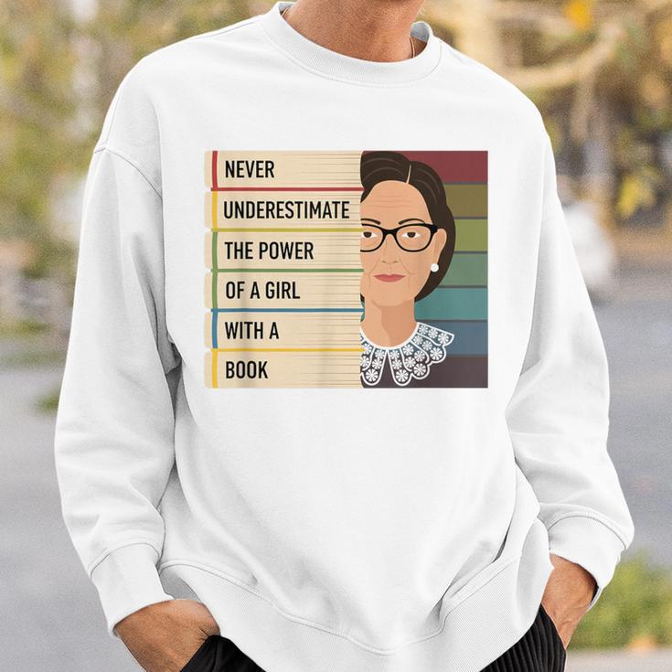Never Underestimate The Power Of A Girl With A Book Feminist Sweatshirt Gifts for Him Never Underestimate The Power Of A Girl With A Book Feminist Sweatshirt Gifts for Him