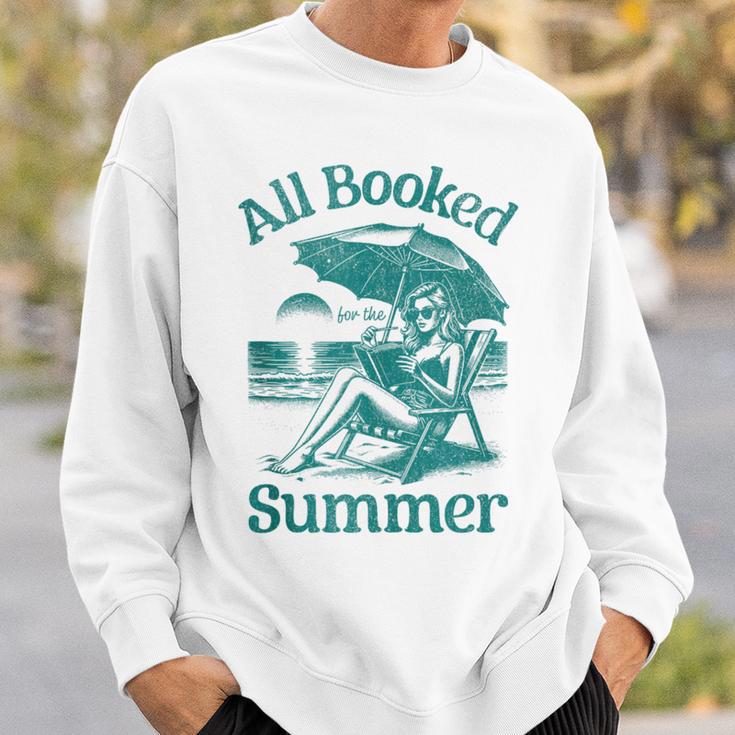 Vintage All Booked For The Summer Book Girl Summer Coquette Sweatshirt Gifts for Him