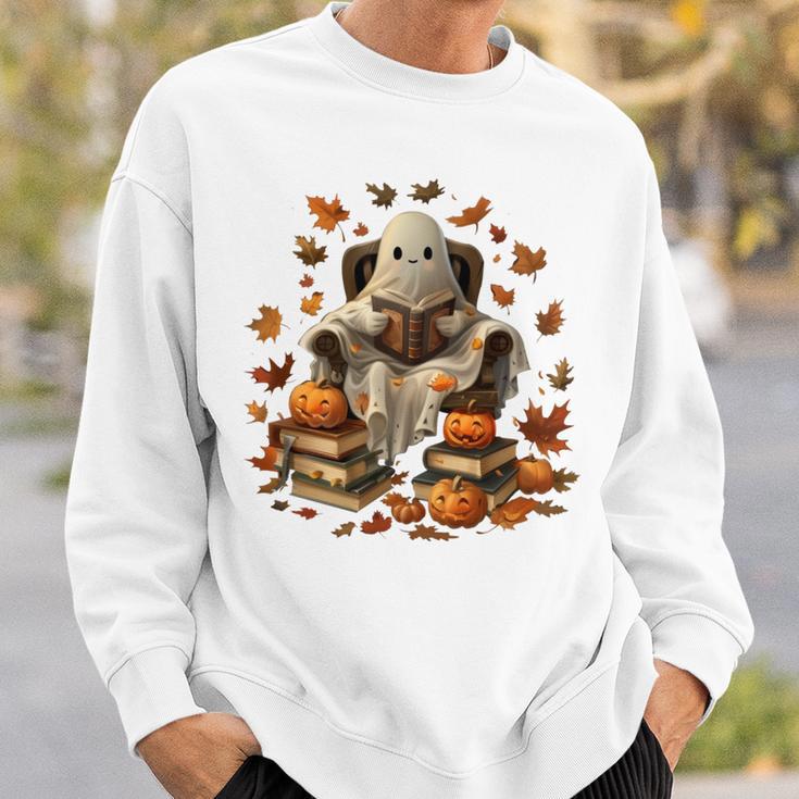 Vintage Ghost Book Reading Pumpkin Gothic Halloween Teachers Sweatshirt Gifts for Him Vintage Ghost Book Reading Pumpkin Gothic Halloween Teachers Sweatshirt Gifts for Him