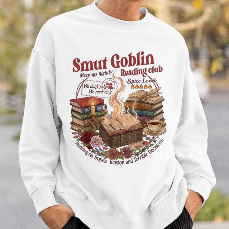 Vintage Smut Goblin Dark Romance Bookish Book Lover Sweatshirt Gifts for Him