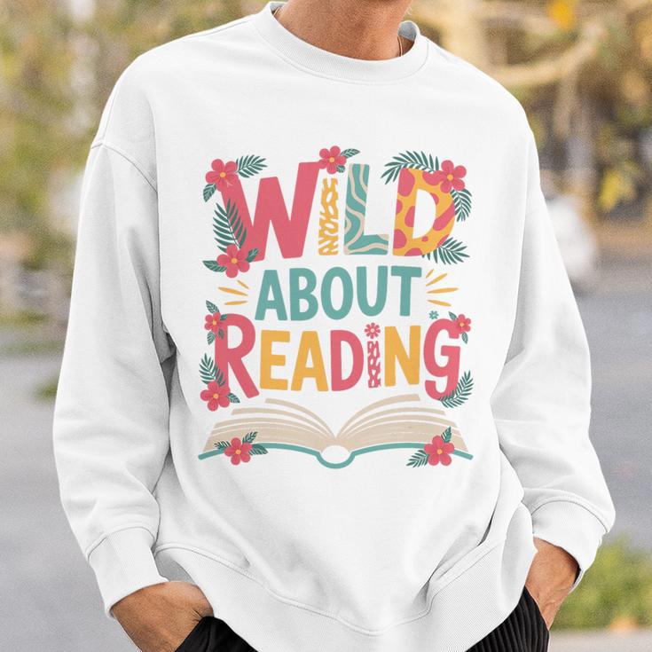 Wild About Reading Book Reading Library Writer Premium Tri-Blend Sweatshirt Gifts for Him