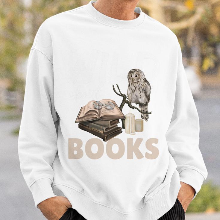 Wild About Reading Owl Wild About Books Librarian Girls Boys Premium Tri-Blend Sweatshirt Gifts for Him