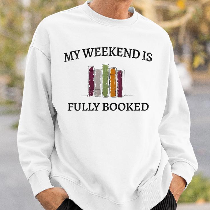 Women's My Weekend Is Fully Booked Cozy Bookish Book Club Sweatshirt Gifts for Him Women's My Weekend Is Fully Booked Cozy Bookish Book Club Sweatshirt Gifts for Him