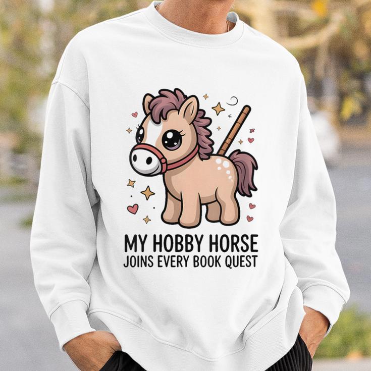 Women's My Hobby Horse Joins Every Book Quest Reading Lover Sweatshirt Gifts for Him