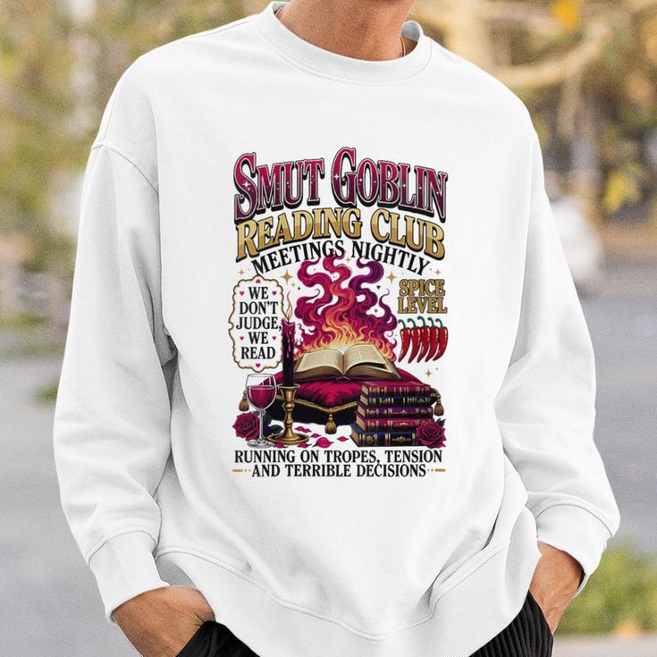 Women's Smut Goblin Reading Club Vintage Bookish Book Lover Sweatshirt Gifts for Him