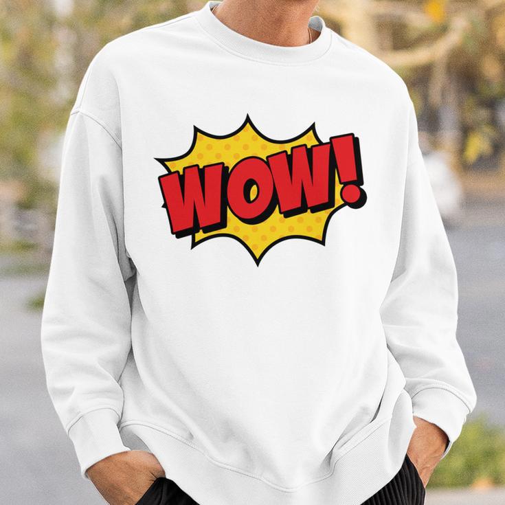 WOW Comic Book Cartoon Speech Bubble Pop Art Sweatshirt Gifts for Him WOW Comic Book Cartoon Speech Bubble Pop Art Sweatshirt Gifts for Him