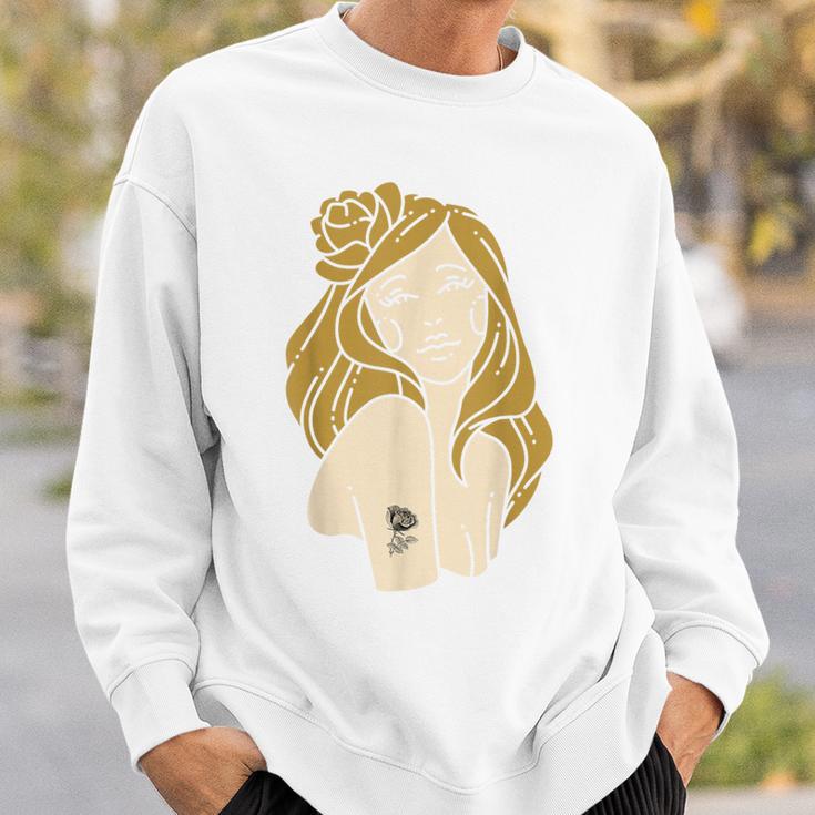 かわいいタトゥーガールファニーユニセックスデザインメンズレディースtシャツ スウェットシャツ 彼への贈り物
