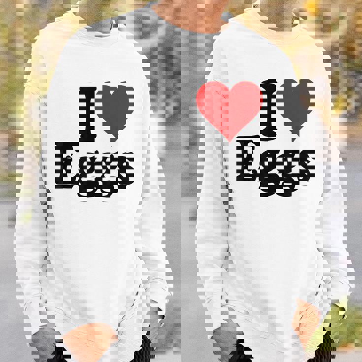 アイラブエッグアイハートエッグ スウェットシャツ 彼への贈り物