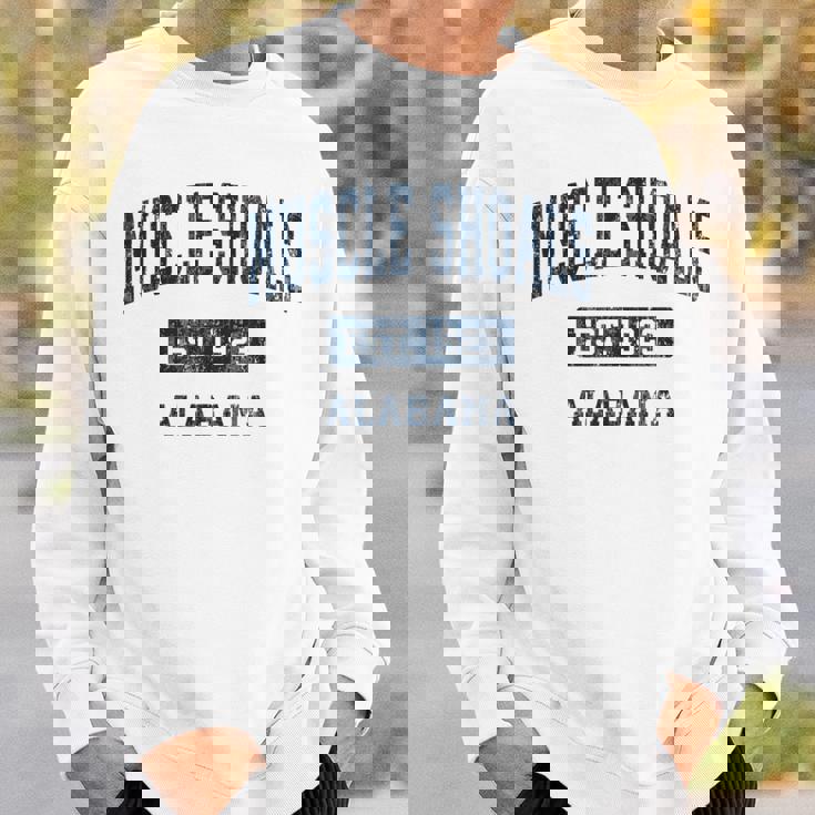 アラバマ州マッスルショールズアラバマ州ヴィンテージスポーツエスタブリッシュドネイビーデス スウェットシャツ 彼への贈り物