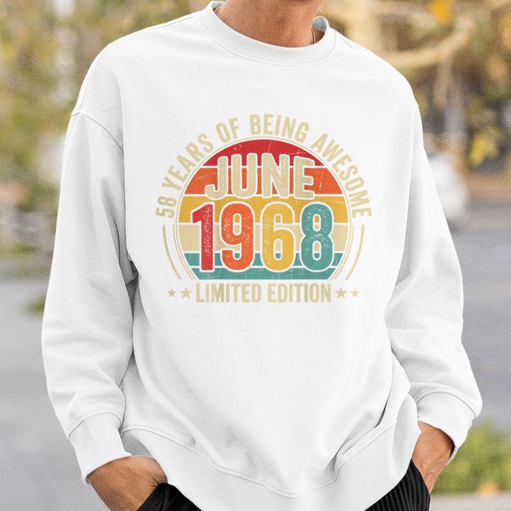 オンバック 1968年6月から素晴らしいヴィンテージレトロ58歳の誕生日 スウェットシャツ 彼への贈り物