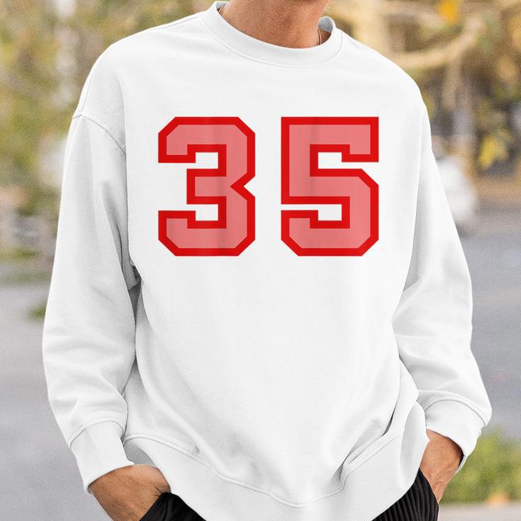 クールなレトロなレタリングジャージバックナンバー35 Thirtyfive スウェットシャツ 彼への贈り物
