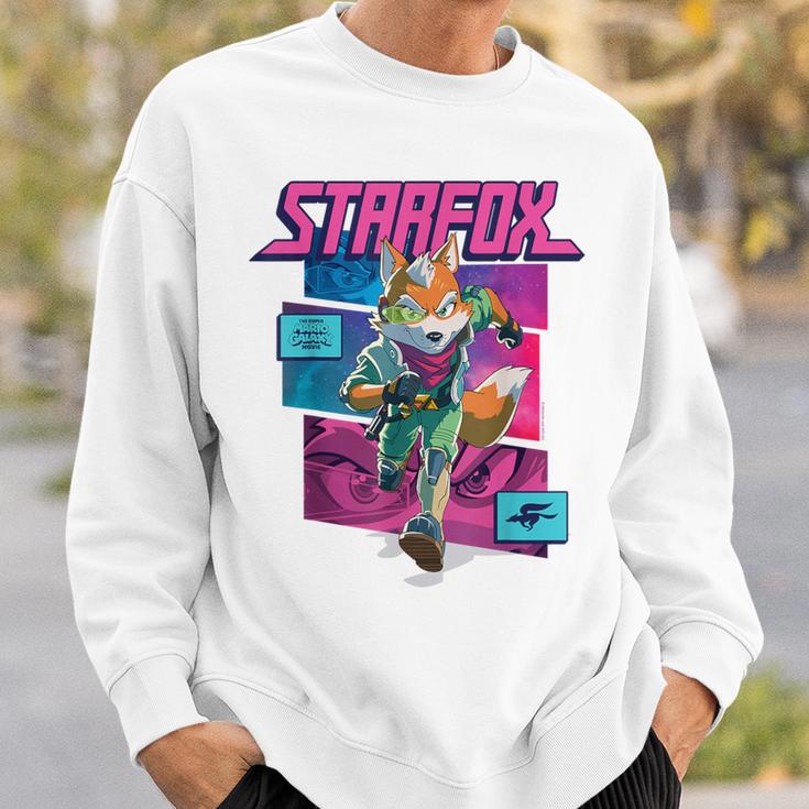 ザ・スーパーマリオギャラクシー・ムービーtarfox Fox Mccloud Action スウェットシャツ 彼への贈り物