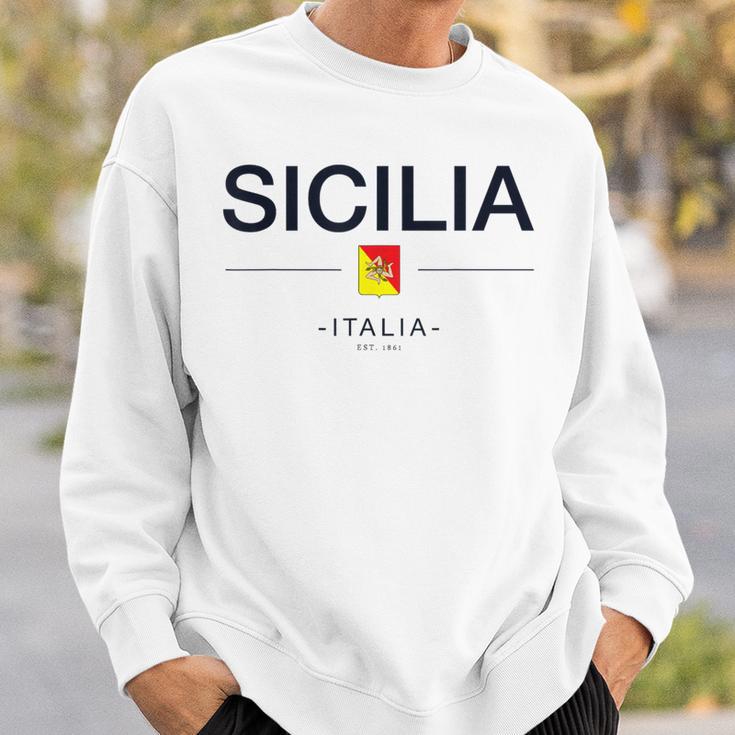 シチリア家族旅行 イタリア国旗 イタリアギフト シチリア島 スウェットシャツ 彼への贈り物