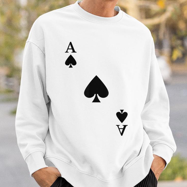 スペード、エース、カーニバル、コスチューム、ポーカー、カードプレイヤー。Poker Card スウェットシャツ 彼への贈り物