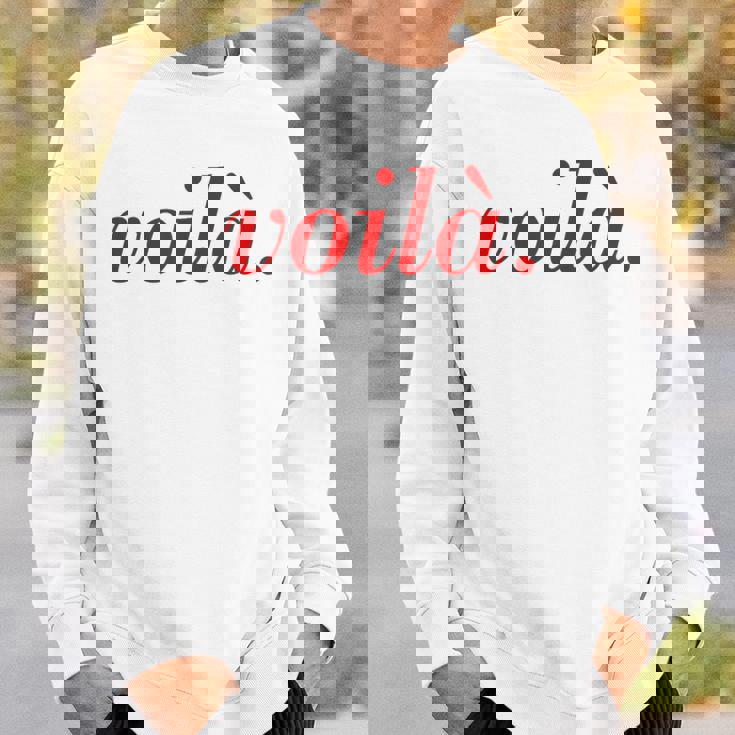 フランス語のことわざoila Paris 休暇 フランス語の引用 スウェットシャツ 彼への贈り物