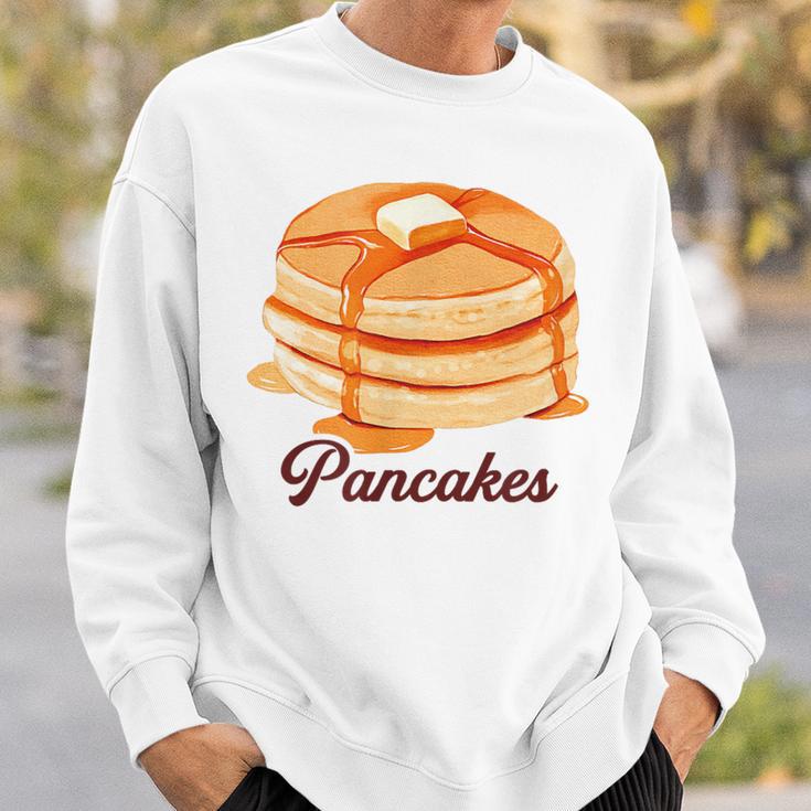 ホットケーキ パンケーキ Pancakes バター はちみつ イラスト 喫茶店 洋菓子 レトロ 水彩 綺麗 かわいい スウェットシャツ 彼への贈り物