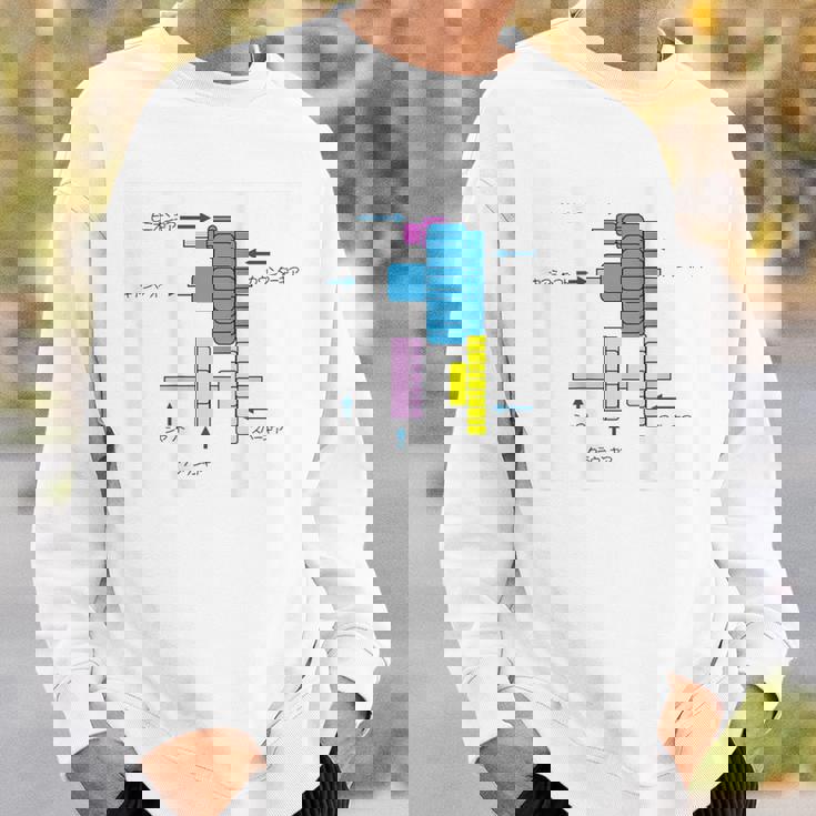 ミニ四駆 ギアイラストプリント スウェットシャツ 彼への贈り物