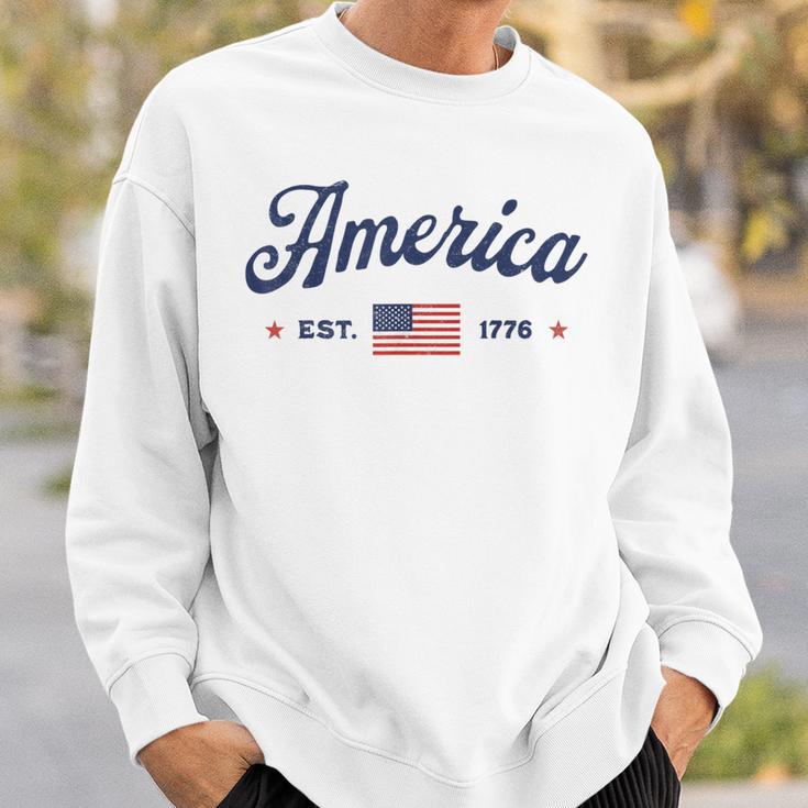 ヴィンテージ アメリカ国旗 Usa 4Th Of July American Flag Patriotic スウェットシャツ 彼への贈り物