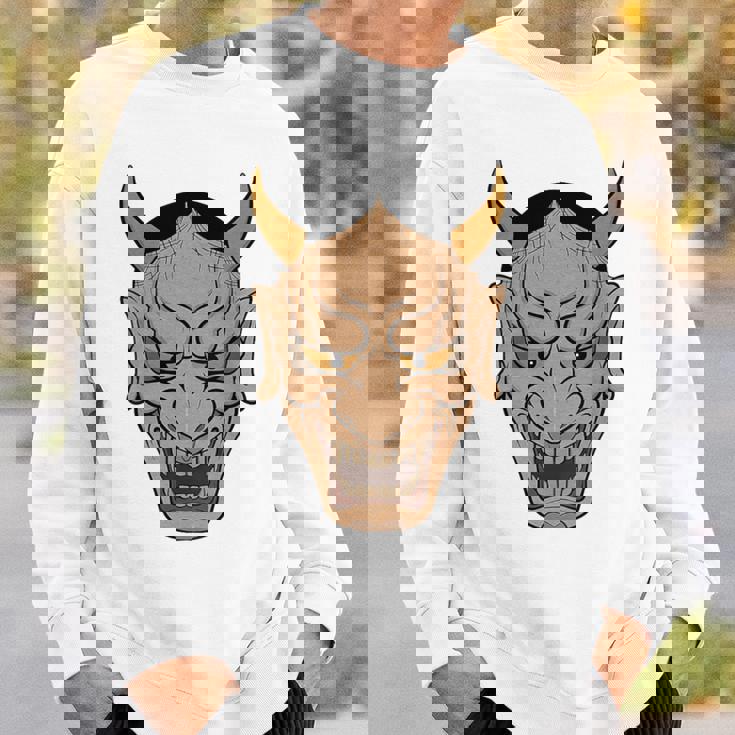 ヴィンテージの般若能面、浮世絵スタイル スウェットシャツ 彼への贈り物