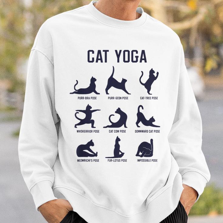 猫のヨガのポーズ スウェットシャツ 彼への贈り物