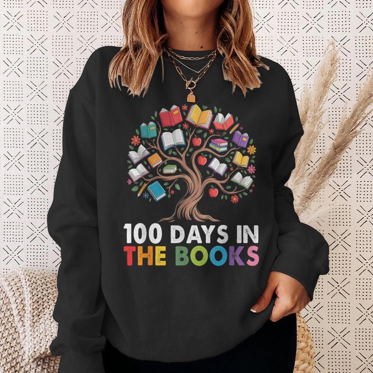 100 Days In The Books Reading Teachers Librarians School Sweatshirt Gifts for Her